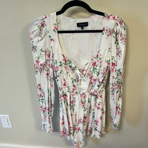 White floral romper